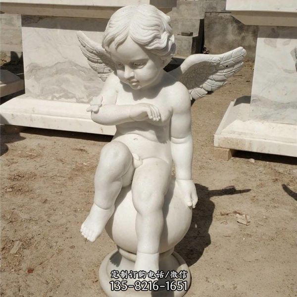 丘比特雕像 小天使大理石西方人物雕塑