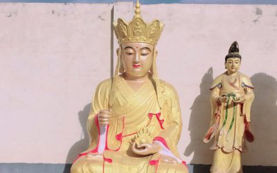 地藏王铜雕寺庙摆件