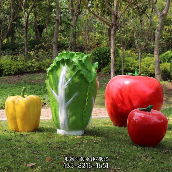 玻璃钢西红柿雕塑装饰 水果园林景观雕塑 （1）