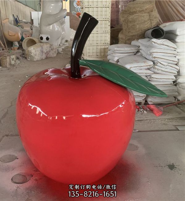 玻璃钢西红柿雕塑装饰 水果园林景观雕塑 （4）