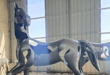 十二生肖 马 镂空 不锈钢 雕塑