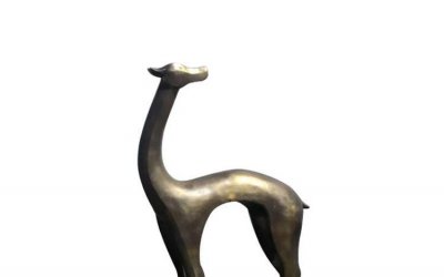 浑然一体·十分迷人的抽象仿铜鹿雕塑