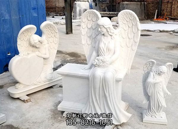 欧洲希腊女神石像 西方欧式人物雕塑 带翅膀的天使雕塑（5）