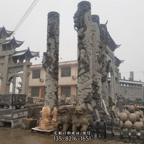 户外大型浮雕龙柱故宫寺庙大型景观雕塑（2）