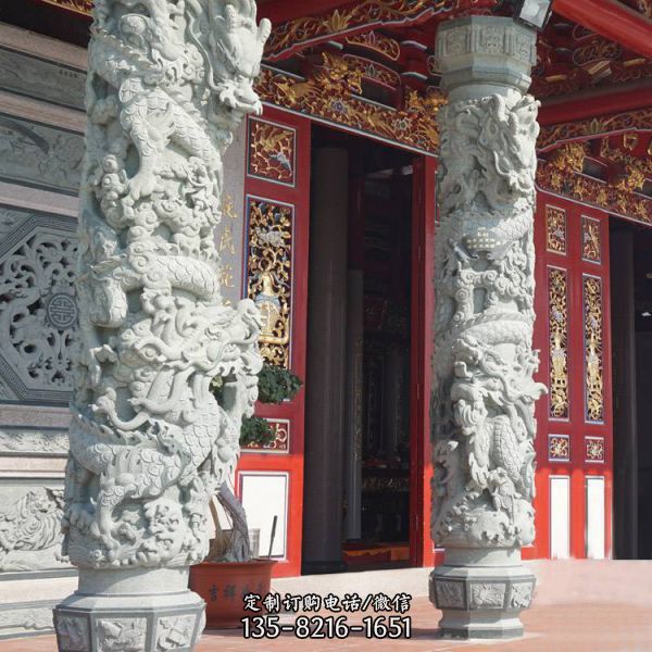 户外大型浮雕龙柱故宫寺庙大型景观雕塑（4）