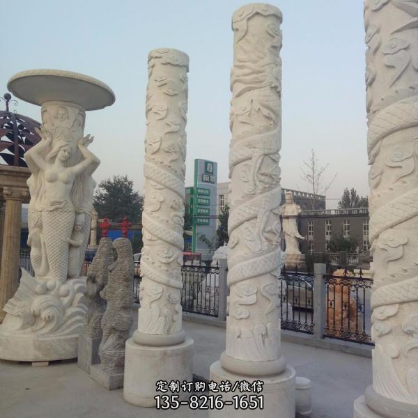 户外大型浮雕龙柱故宫寺庙大型景观雕塑（7）