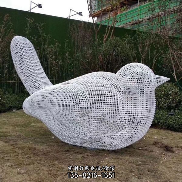铁艺网格镂空鸽子雕塑