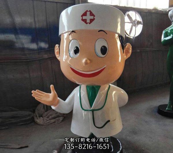 医护人员卡通雕像 医生护士吉祥物公仔雕塑（1）