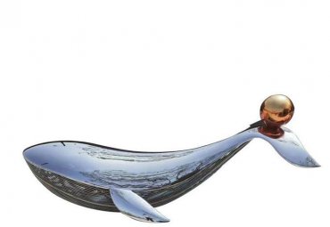 鲸鱼摆件 – 镜面不锈钢园林广场装饰