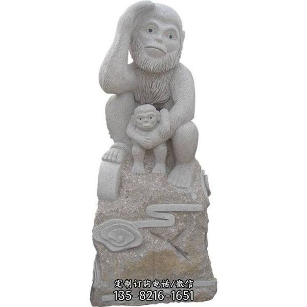 园林大理石石雕十二生肖猴子景观
