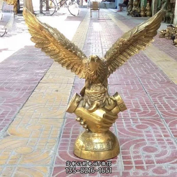 铸铜老鹰 不锈钢雄鹰展翅雕塑广场公园园林动物摆件（3）