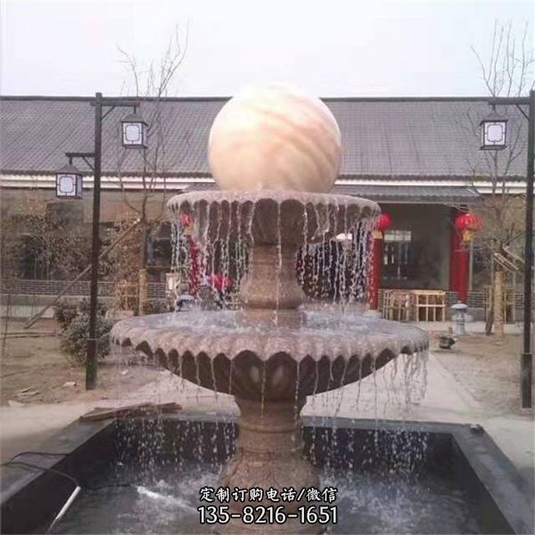 园林流水摆件风水球喷泉雕塑