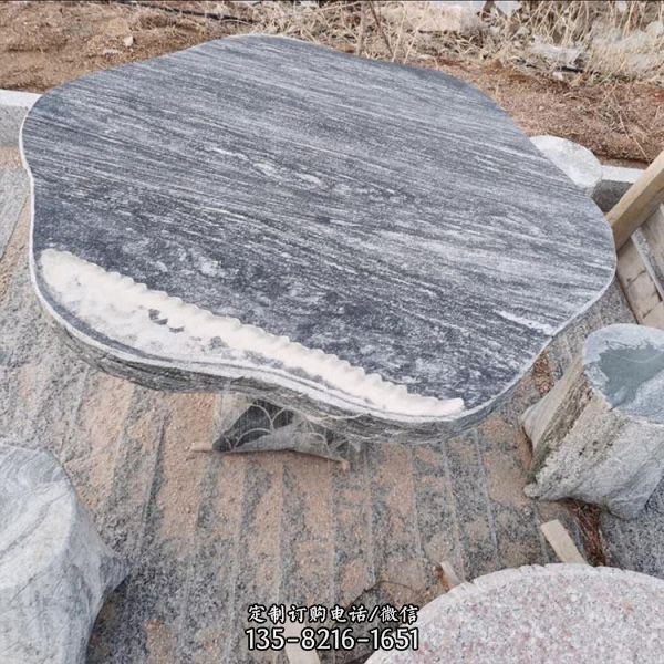 户外园林摆放花岗岩休闲石桌石凳 （2）