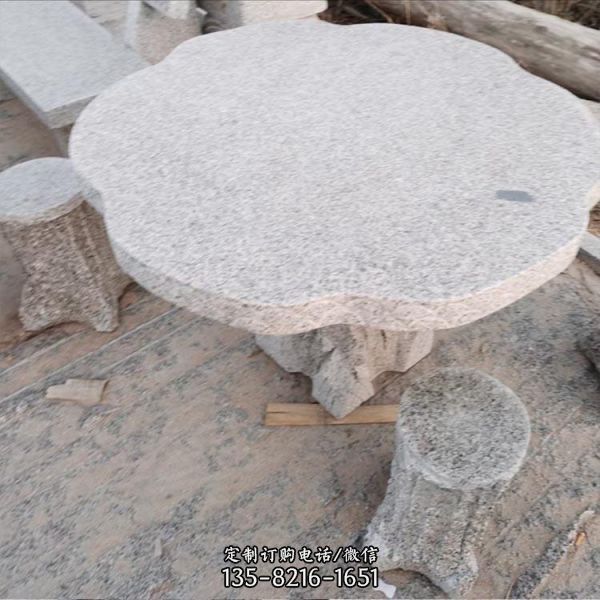户外园林摆放花岗岩休闲石桌石凳 （3）