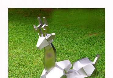 不锈钢抽象镜面园林景观雕塑