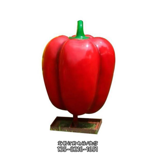 红辣椒，玻璃钢仿真蔬菜雕塑