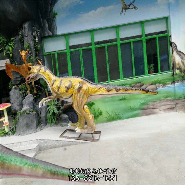 复古恐龙——园林户外玻璃钢仿真恐龙雕塑