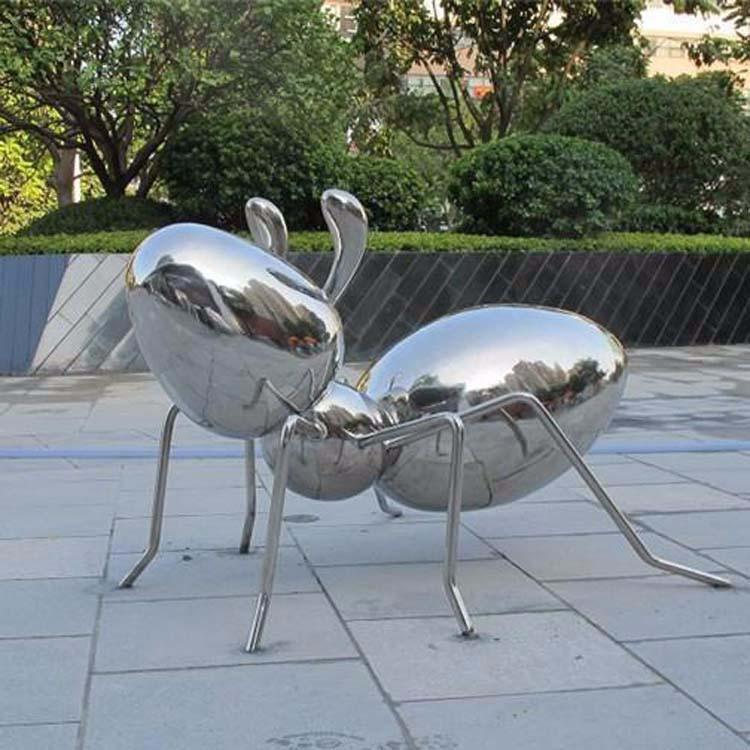 蚂蚁之光——抽象不锈钢公园雕塑图片