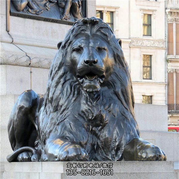带翅膀狮子 大型西洋 铸铜狮子雕像工艺品 景观青铜狮子雕像（3）