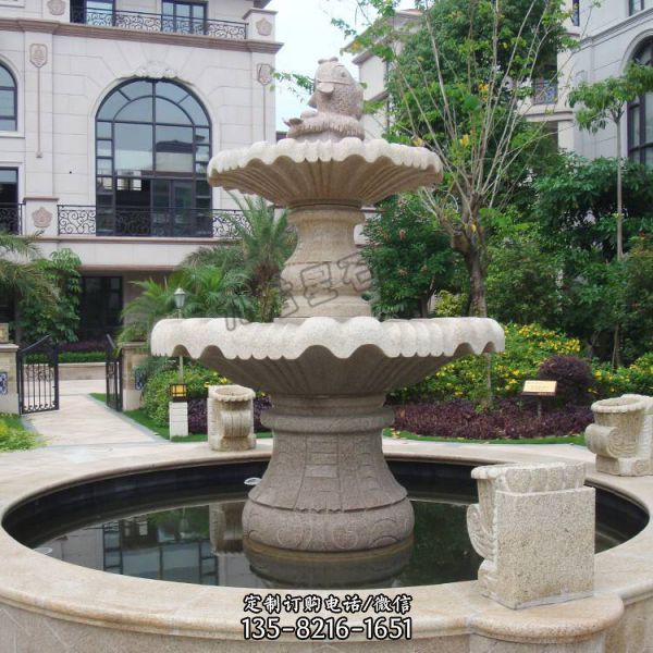 别墅小区 欧式石雕喷泉 石雕大型喷泉 水钵雕塑（5）