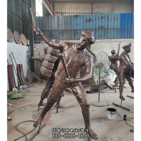 传承民俗文化铜雕园林人物雕塑