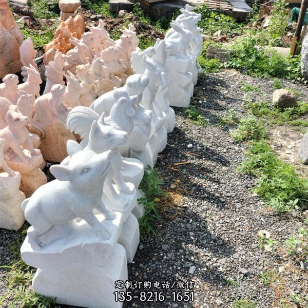 十二生肖系列动物石雕摆件