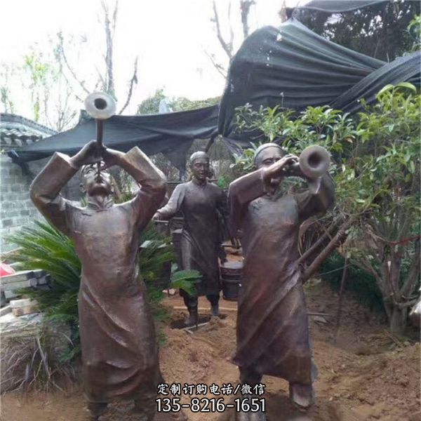 步行街精美民俗人物铜雕塑景观小品（3）