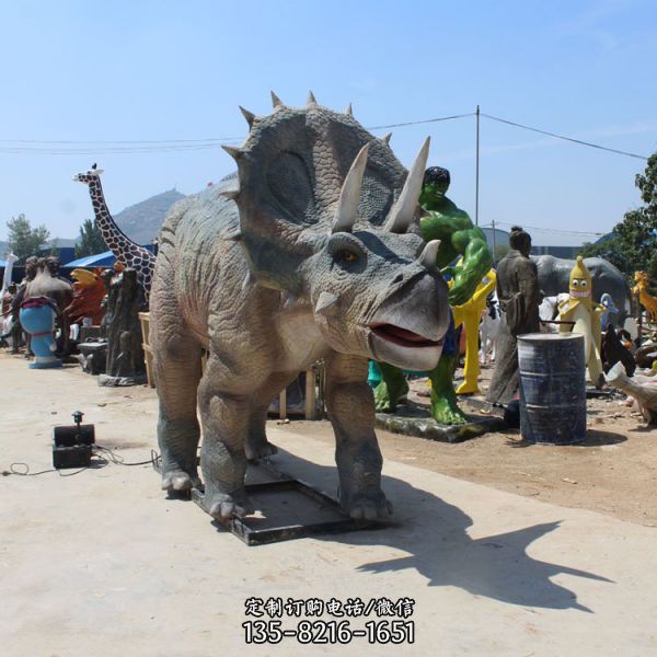 游乐场动漫城玻璃钢仿真动物侏罗纪主题恐龙雕塑（1）