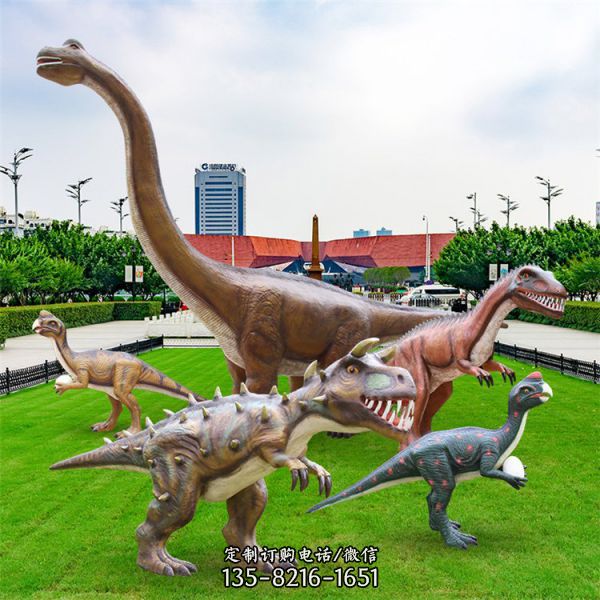 游乐场动漫城玻璃钢仿真动物侏罗纪主题恐龙雕塑（6）