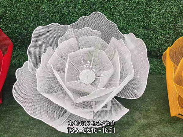不锈钢镂空玫瑰花雕塑园林景观户外商场美陈装饰（3）