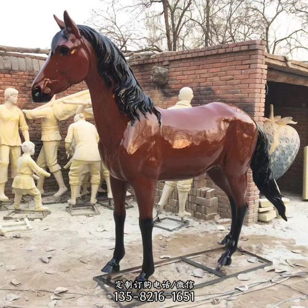 景观动物摆件 户外大型仿真马雕塑（4）