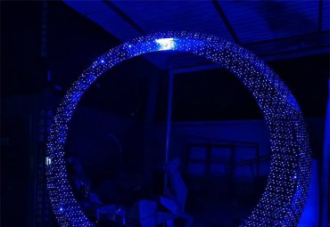 璀璨发光圆环·不锈钢园林雕塑 