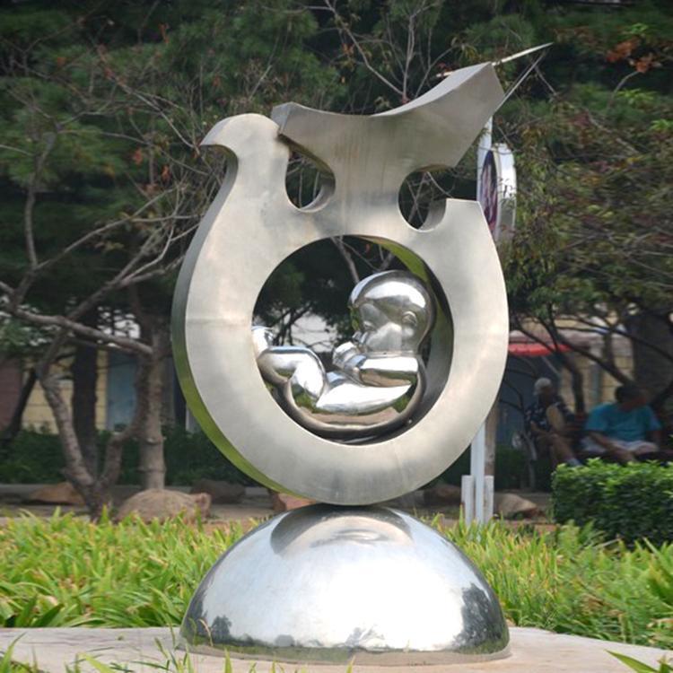 不锈钢象征和平的鸽子雕塑 图片
