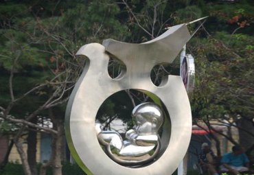 不锈钢象征和平的鸽子雕塑 