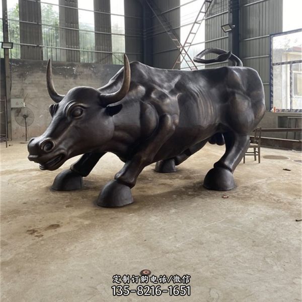 华尔街铜牛，户外园林景观铜雕牛