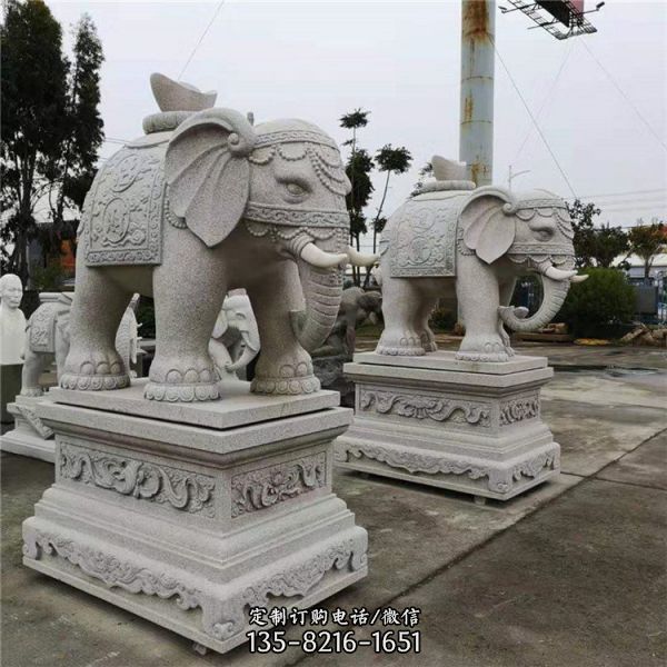 石雕门口招财大象 雕塑（2）