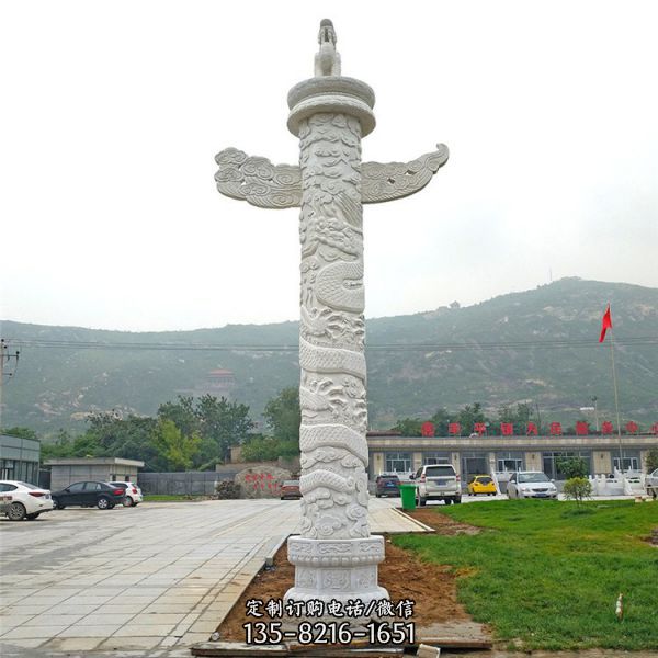 寺庙广场专用石雕龙柱 文化柱 盘龙柱雕刻雕塑（6）