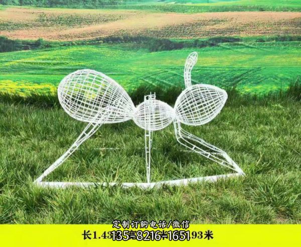 不锈钢镂空蚂蚁雕塑公园户外园林动物景观摆件（6）