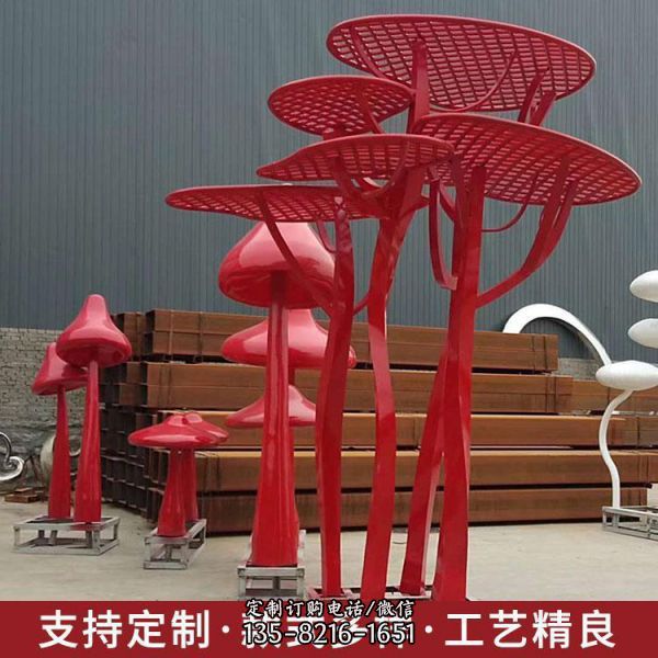 大型不锈钢镂空树雕塑园林景观城市广场摆件（5）