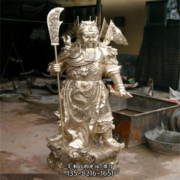 景区寺院摆放铸铜关公像雕塑（5）