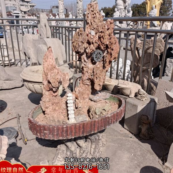 广场景观青石龙柱 庭院喷水泉景 园林石雕文化雕塑（2）