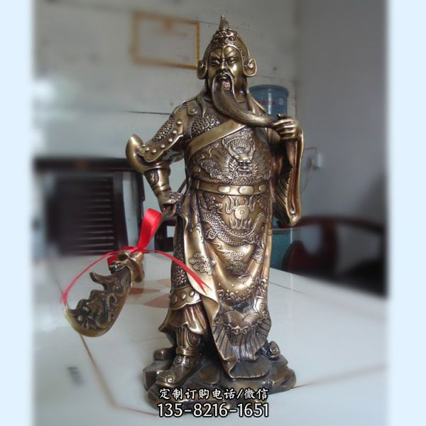  寺庙摆放铸铜武圣古代将领雕像 （1）