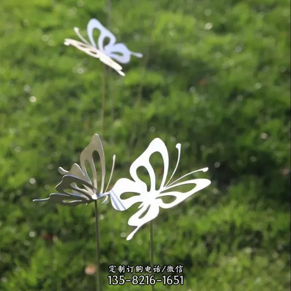 不锈钢铁艺镂空创意蝴蝶雕塑 城市广场草坪美陈摆件（4）