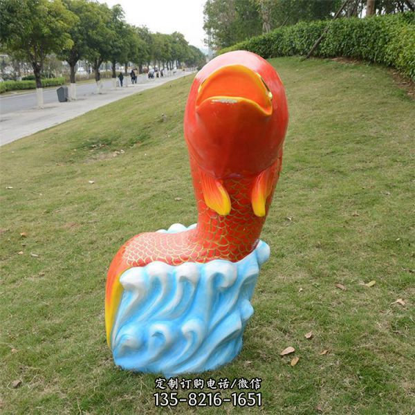 公园草坪小鲤鱼雕塑 卡通海洋动物雕塑造型 （2）