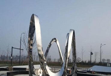 空心之光户外抽象镂空大型不锈钢景观雕塑