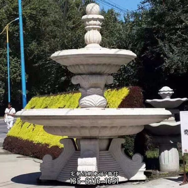 别墅小区大型石雕喷泉雕塑（3）