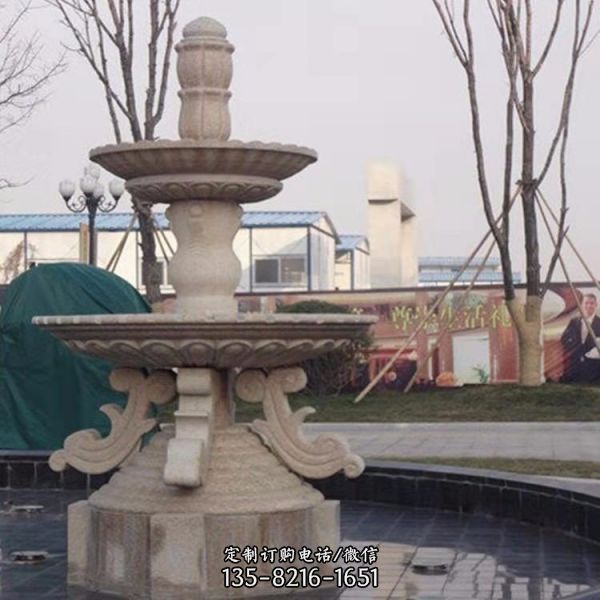 别墅小区大型石雕喷泉雕塑（4）