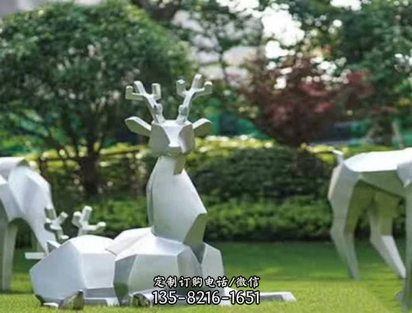 公园景区不锈钢几何镂空大型户外动物雕塑（1）