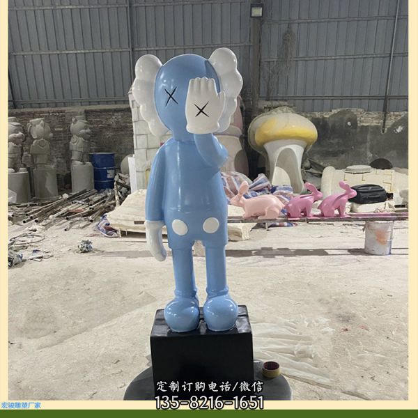 玻璃钢卡通兔造型雕塑 公园主题动漫卡通动物雕塑 户外摆件（4）