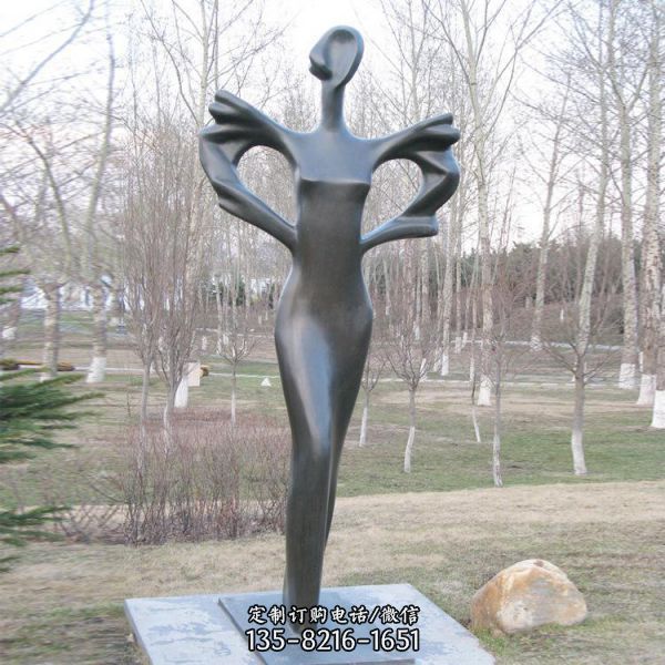  园林运动铜雕摆件 跳舞的人物雕塑（3）